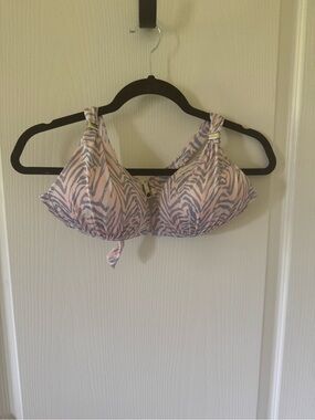 Victoria's Secret Pink and Gray Zebra Bikini Top